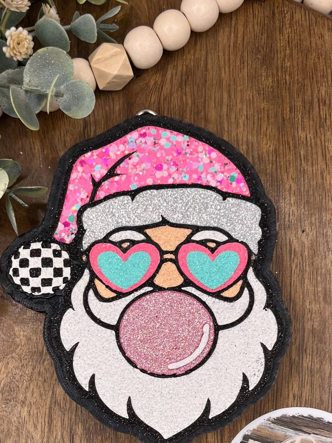 Santa Heart Glasses w/Bubble