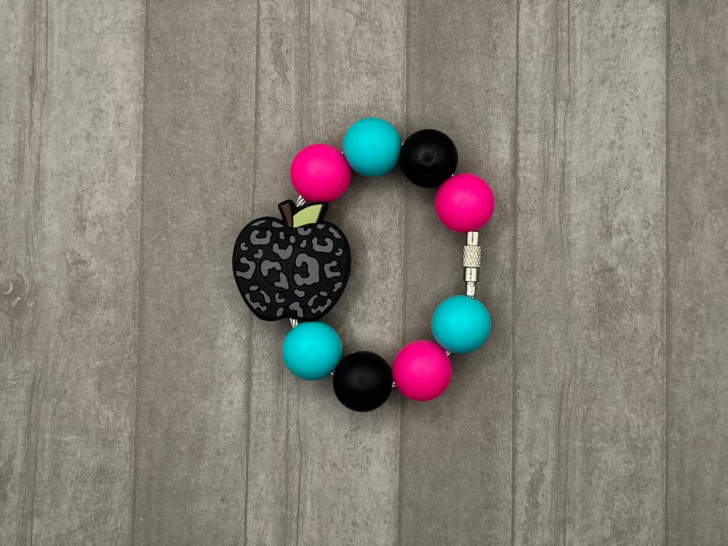 Black Leopard Apple Tumbler Charm