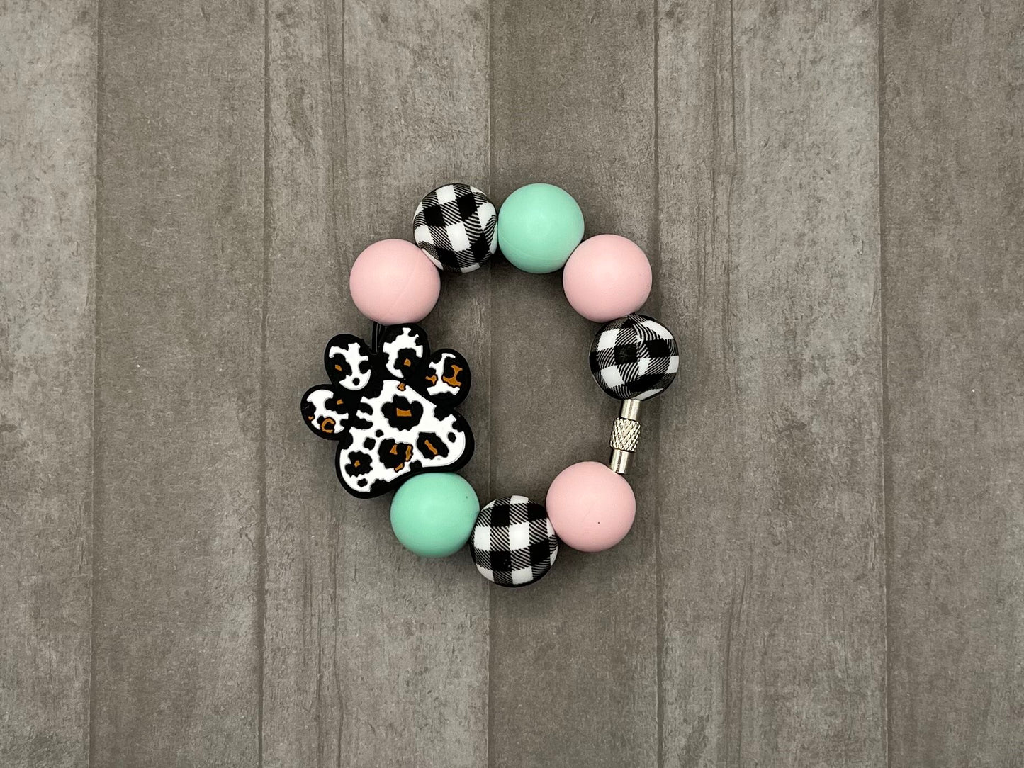 Leopard Paw Print Tumbler Charm
