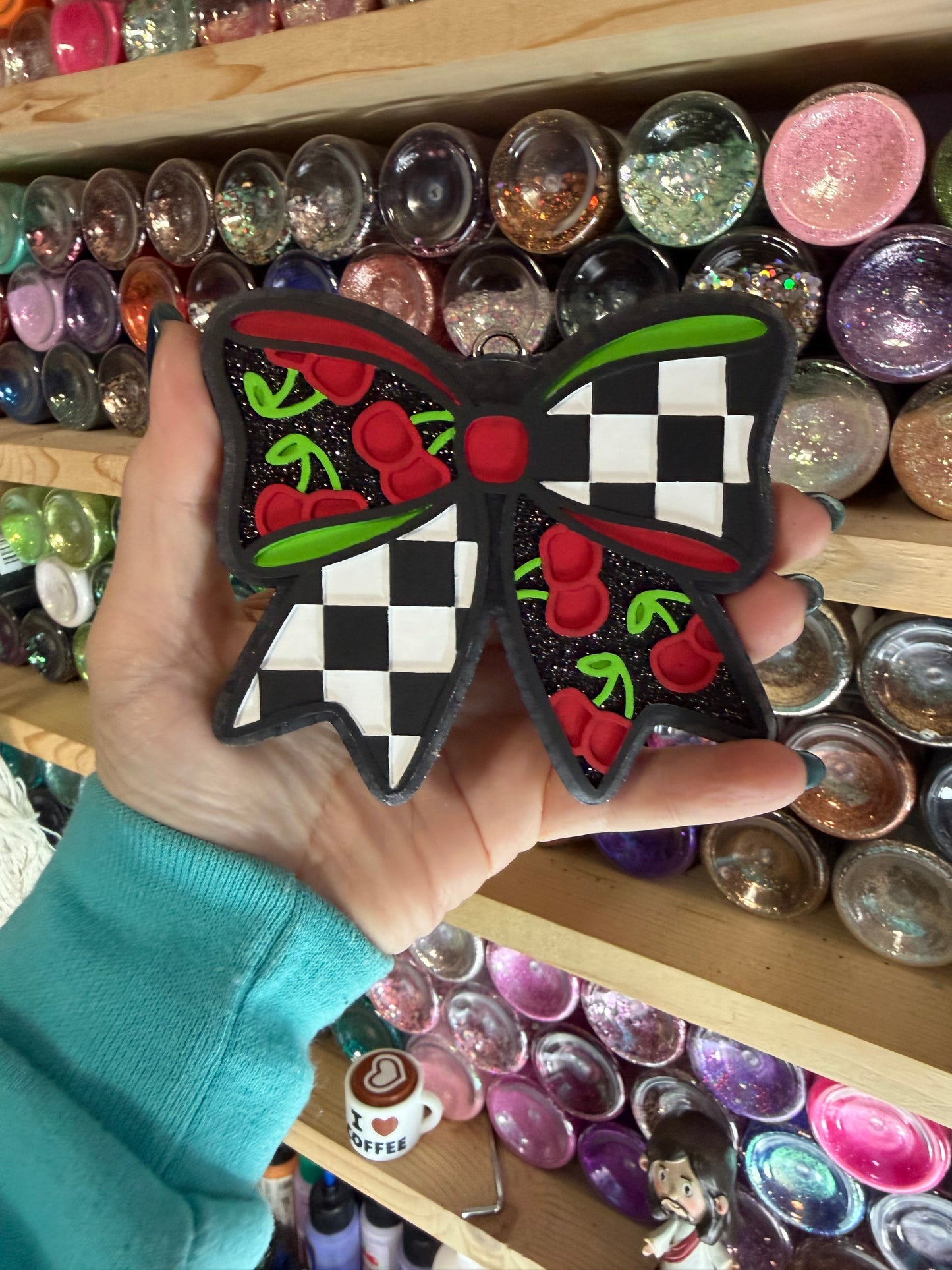 CHERRY CHECK BOW