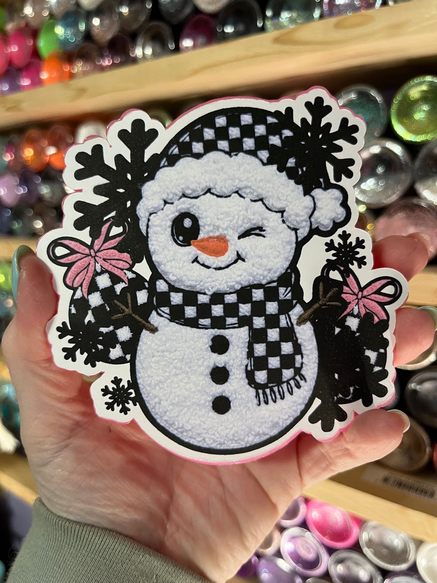 FUZZY SNOWMAN CARDSTOCK
