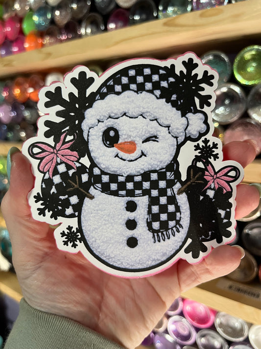FUZZY SNOWMAN CARDSTOCK