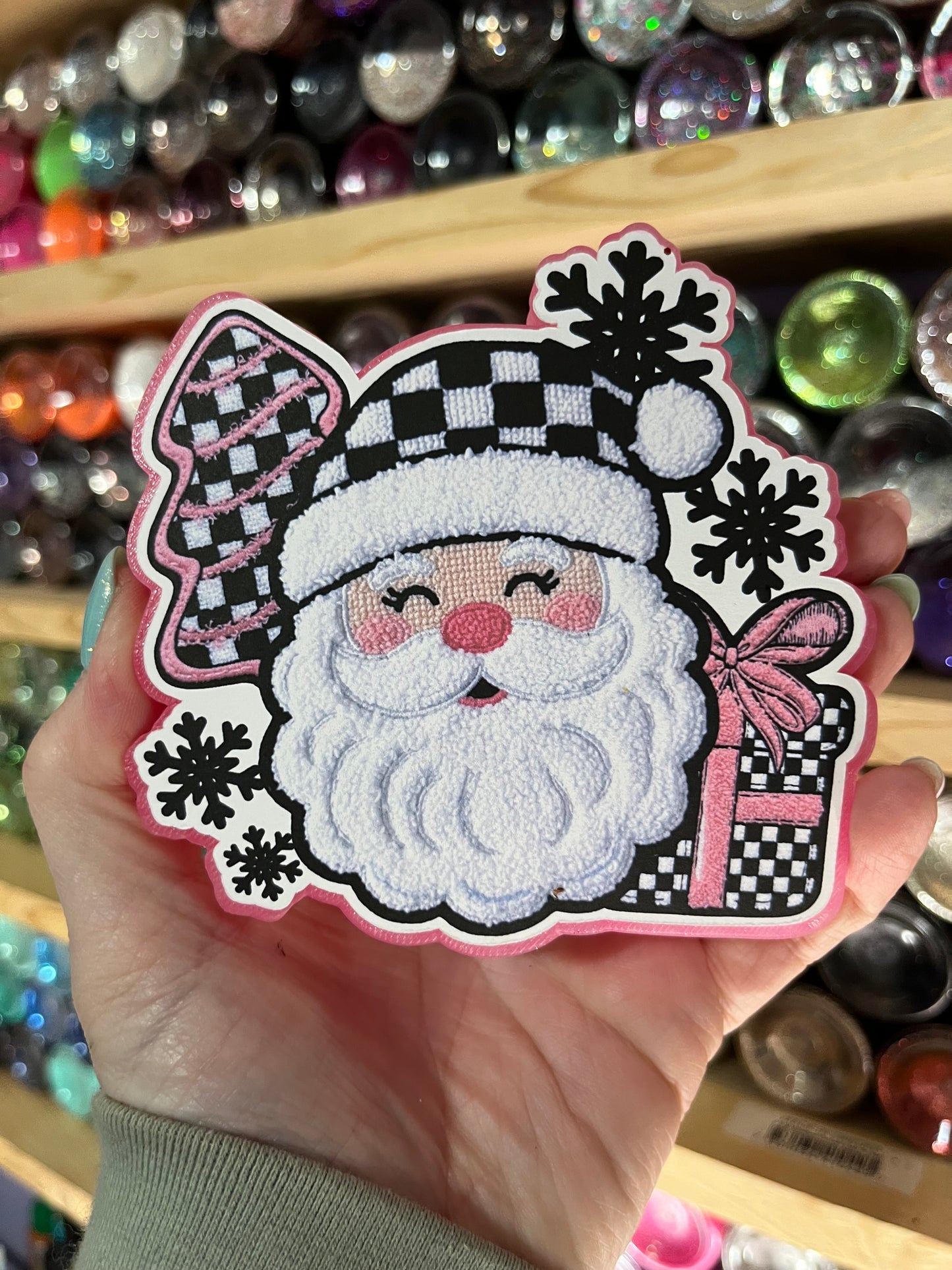 FUZZY SANTA CARDSTOCK