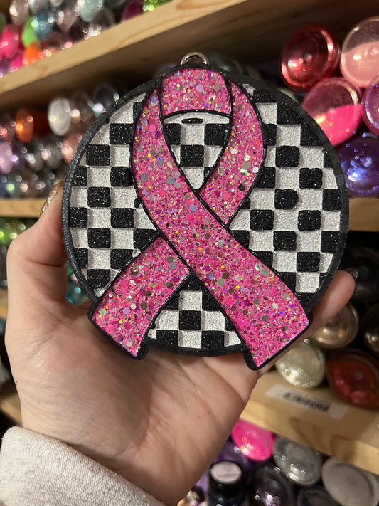 CHECKER CANCER RIBBON