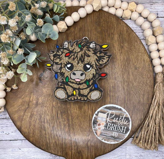 Highland Cow w/Lights